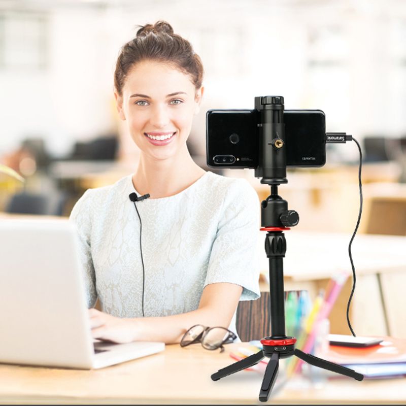 Microphone cravate Saramonic LavMicro U3B à pince pour appareils Android USB-C, ordinateur, enregistrement vidéo YouTube_voghion.com