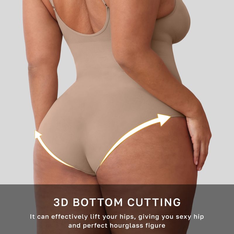 Seamless Shapewear Bodysuit For Women - Tummy Control Slimming Full Body Shaper With Adjustable Straps & High Waist Compression_voghion.com