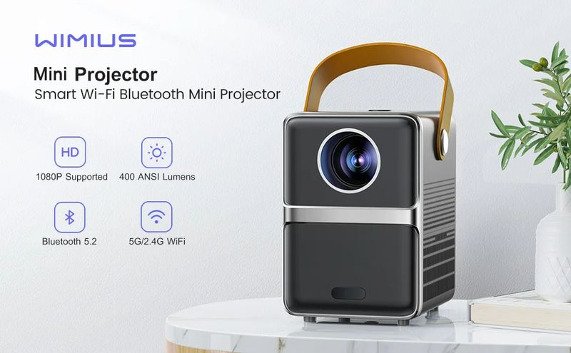 1080P-Projektor, 18000L, 5G WiFi Bluetooth, Theaterprojektor, unterstützt Full HD 1080P-Display, Heimkinoprojektor_voghion.com