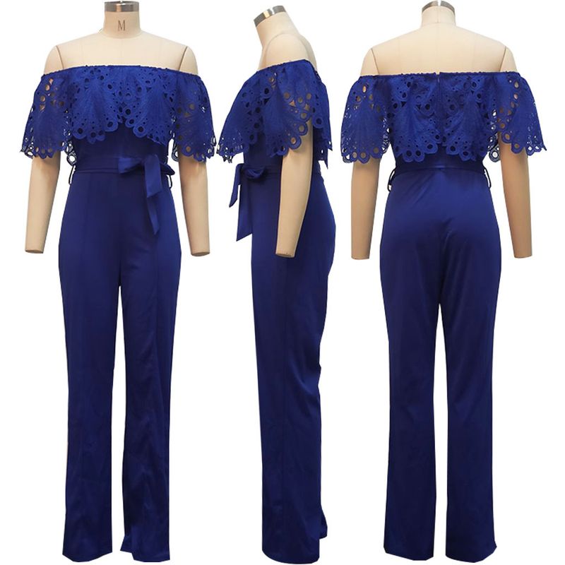 Europeisk och amerikansk sexig fashionabel enfärgad jumpsuit med tubtopp_voghion.com