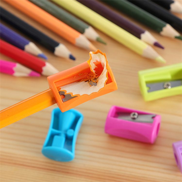 72-Pack Colorful Pencil Sharpeners, Bulk Cute Geometric Pencil Sharpener Set For School, Office & Art Supplies, Manual Plastic Sharpener_voghion.com