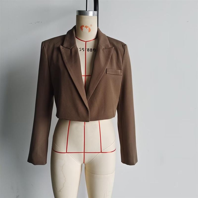 Women's Clothing 2024 Autumn Winter New Style Personality Fashion Simple Short Blazer Jacket For Women_voghion.com