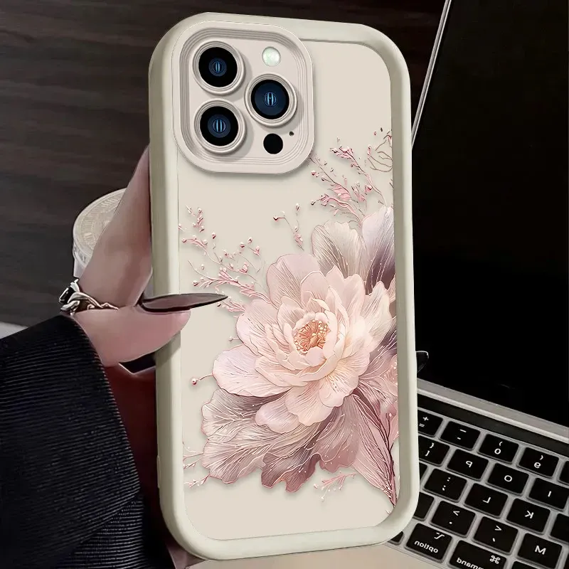 Beautiful Lotus Flower Case For IPhone 16 15 14 13 12 11 Pro Max X XS X S Max XR SE 2020 7 8 Plus Printing Soft Silicone Cover_voghion.com
