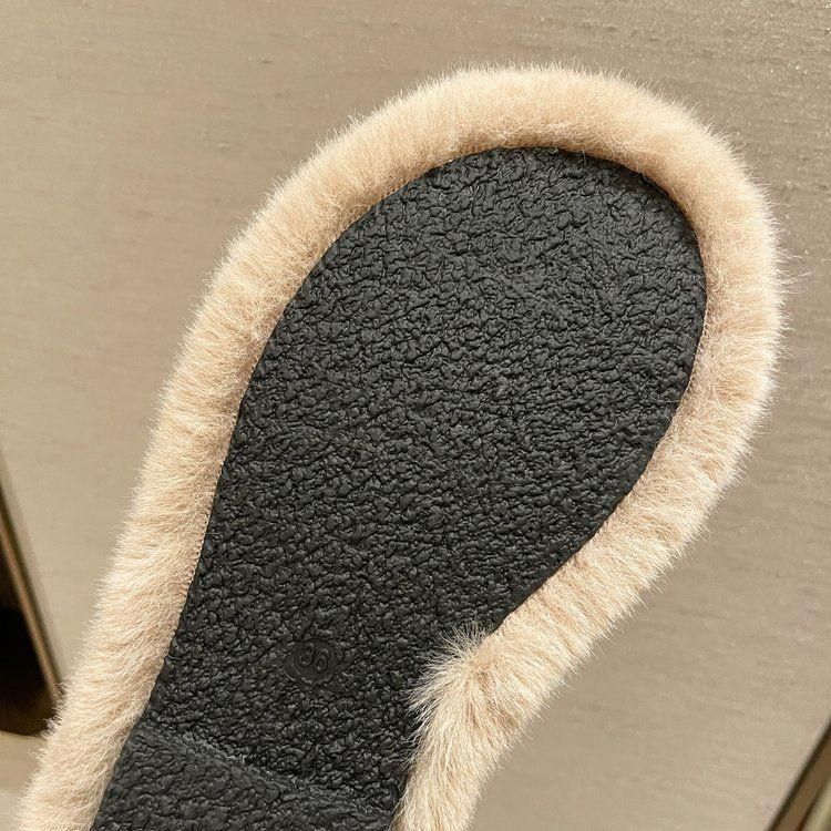 Stazione Europea Maomao Pantofole Donna 2021 Autunno e Inverno Nuovo Fondo Piatto Comodo Una Parola Trawl Popolare Fondo Spesso Esterno Indumento Cotone Slip_voghion.com