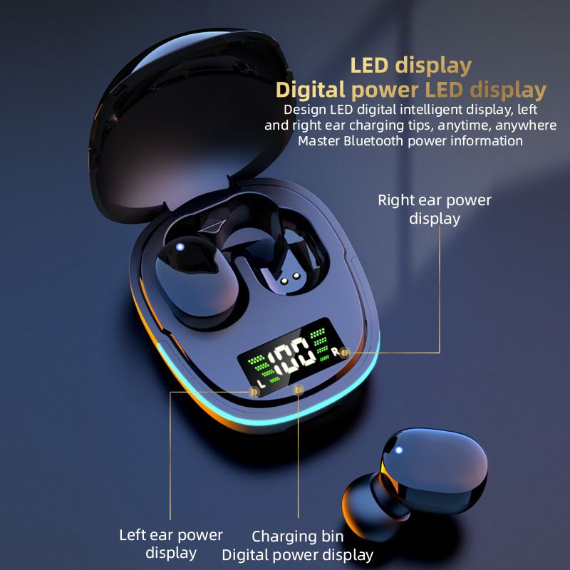 G9S Kabellos Bluetooth Kopfhörer Sport LED Display Ouerréier Geräischreduzéierung Fone Bluetooth Kopfhörer Kabellos Kopfhörer_voghion.com