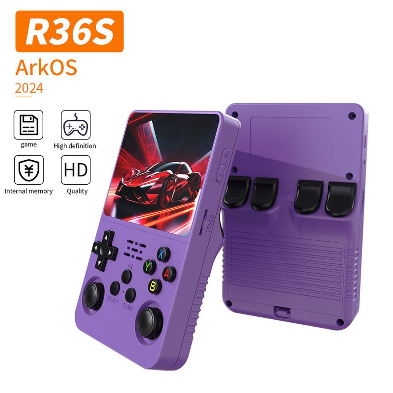 R36S Multi Color Jauna atvērtā pirmkoda divu sistēmu konsole arkādes nostalģiska palmu spēle_voghion.com