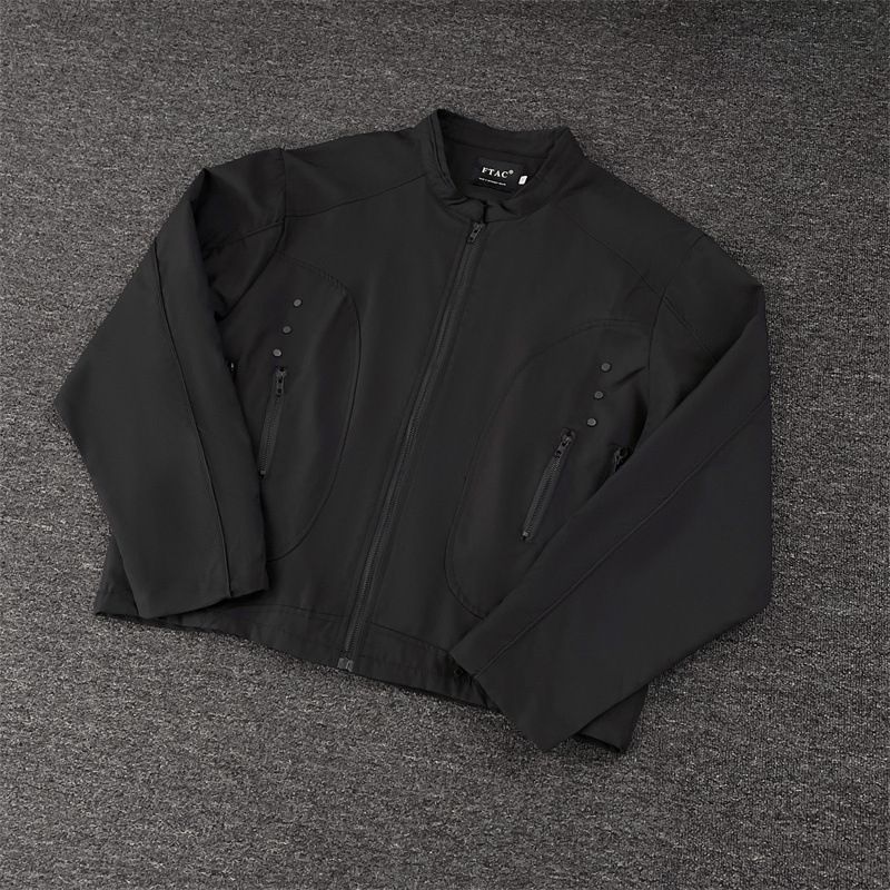 Minimalist Baseball Jacket – Unisex Deconstructed Flight Jacket With Water-Resistant Finish_voghion.com