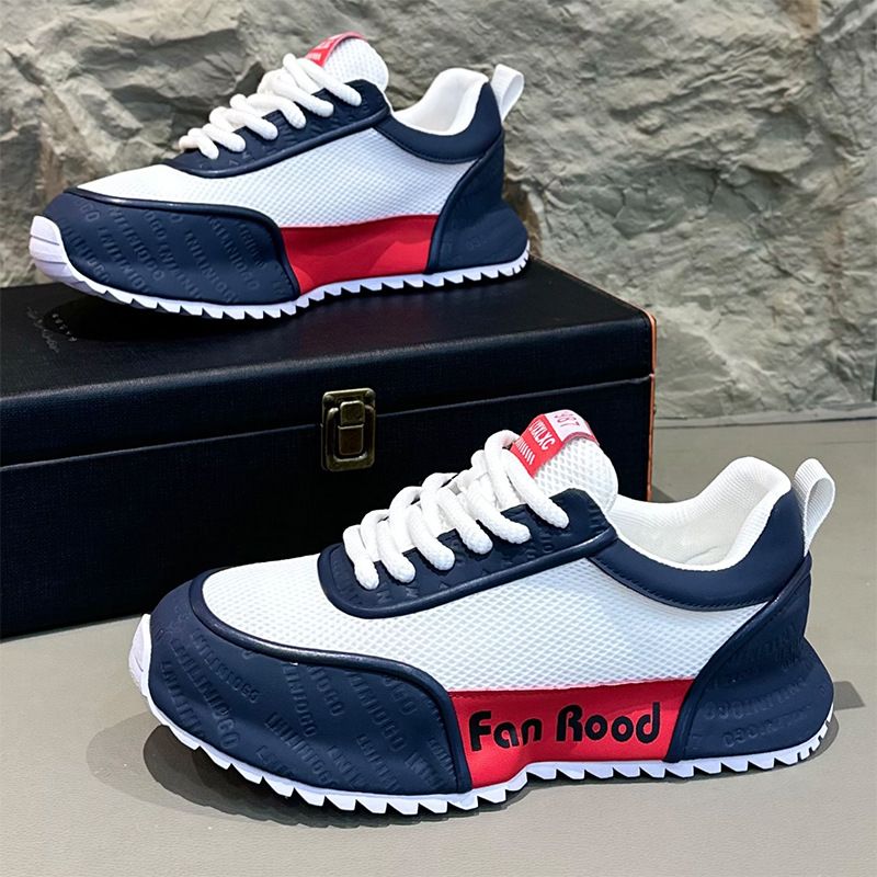 Unbeatable Quality European High-end Men's 2025 New Summer Mesh Breathable White Thick Sole Height Increasing Dad Shoes Men_voghion.com