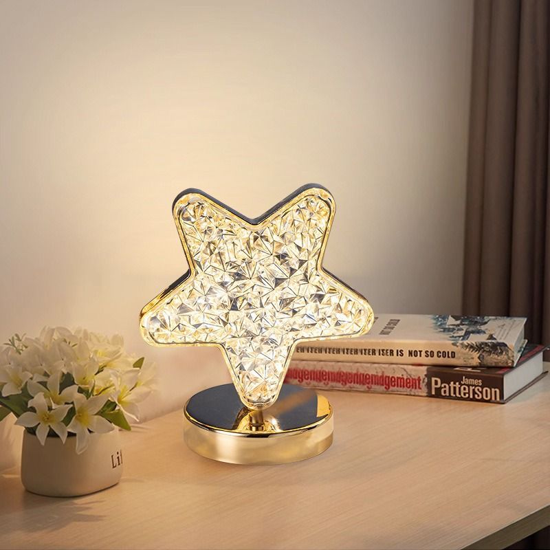Dekorative Ambient Nachttischlampe Schlafzimmer Romantische Schreibtischlampe, Star Moon Kreatives Nachtlicht, Internet-Berühmtheit_voghion.com