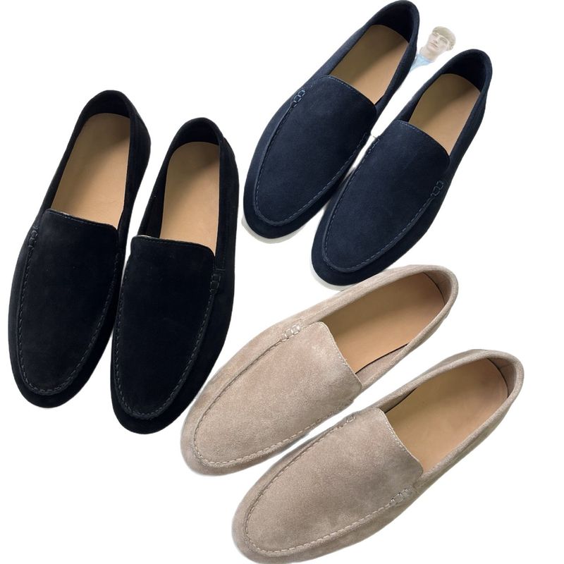 L*P Unlabeled 25 New Colors Genuine Leather Loafers British Style Business Slip-On Casual Men's Shoes Flat Simple_voghion.com