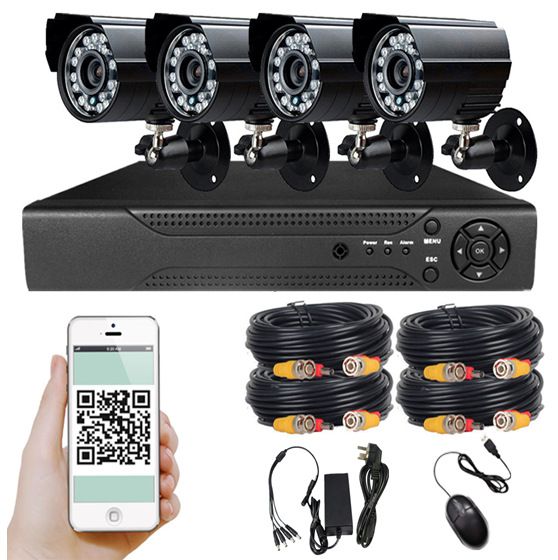 HD Nachtzicht AHD DVR Kit Bekabelde Set Surveillance Recorder Waterdichte Bullet Camera_voghion.com