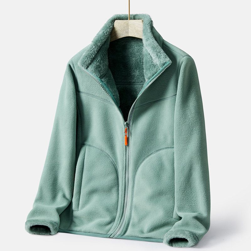 U Brand Same Style Outdoor Couple Base Layer Double-Sided Jacket Women Thickened Polar Fleece Sweatshirt Autumn Winter_voghion.com