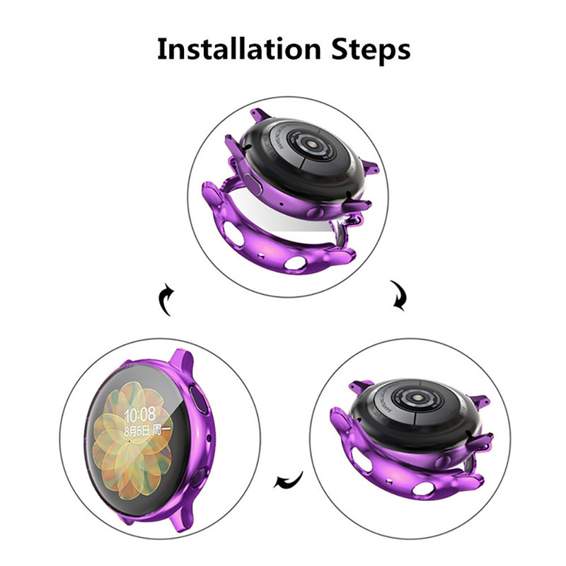 Protective Case For Samsung Galaxy Watch Active 1 2 44MM 40MM TPU Cover Bumper With Screen Protector Smartwatch Accessories_voghion.com