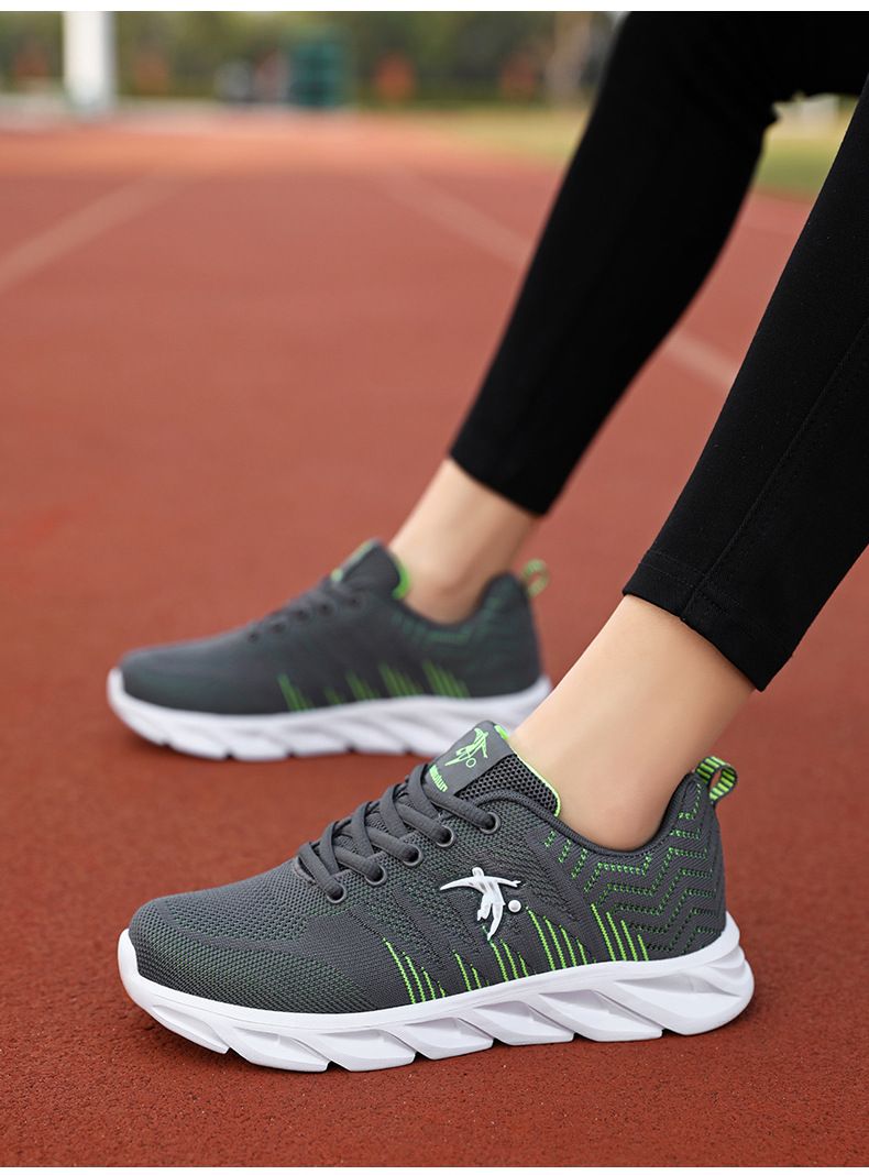 Zapatos deportivos de marca para mujer primavera 2024 nuevos zapatos para correr transpirables de malla informales ligeros, zapatos con cuerda para saltar de suela suave_voghion.com