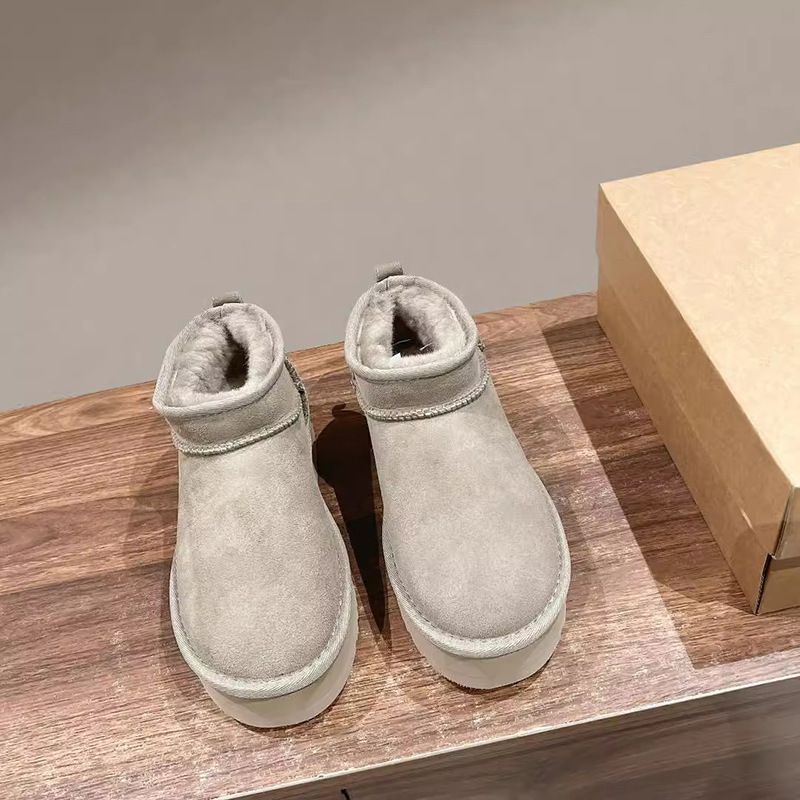 Sheepskin And Fur Integrated Tube Warm Short 202 New Leg Show Long Thick Bottom Fury Snow Boots For Women_voghion.com