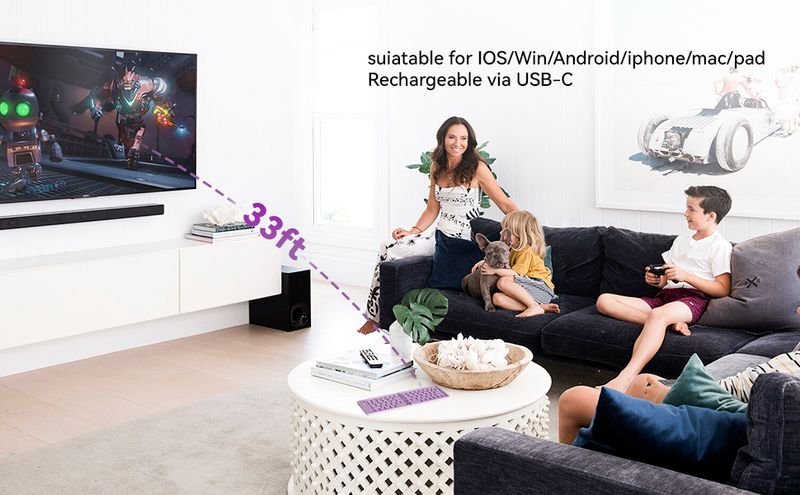 Mini tastiera portatile wireless pieghevole - Sincronizza fino a 3 dispositivi, tastiera da viaggio ultrasottile in alluminio per iPhone, iPad, Mac, Android, Windows e iOS (viola)_voghion.com