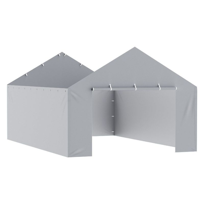 Easy 20 13 Replacement Wall X Shelter Ft Waterproof Canopy Tent Cover HeavyDuty UV Installa Carport Tarp Side Protected Garage_voghion.com