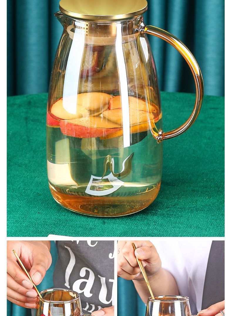 Nordic Light Luxury Glass Home Living Room Coffee Table Modern With Handle Drinking Cup Water Set High Aesthetic_voghion.com
