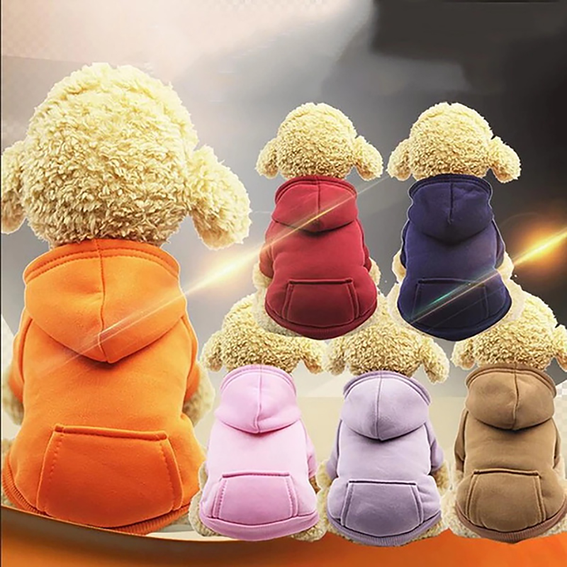 Puppy Pet Hooded Sweatshirt Autumn Winter Two-legged Pocket Cat Dog Clothes_voghion.com