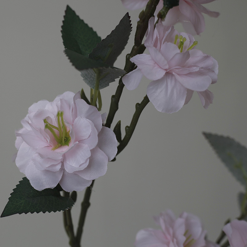 Nuovo fiore artificiale in stile cinese fiore di seta romantico rosa fiore di ciliegio pavimento floreale decorazione della casa di nozze ornamenti lunga camelia_voghion.com