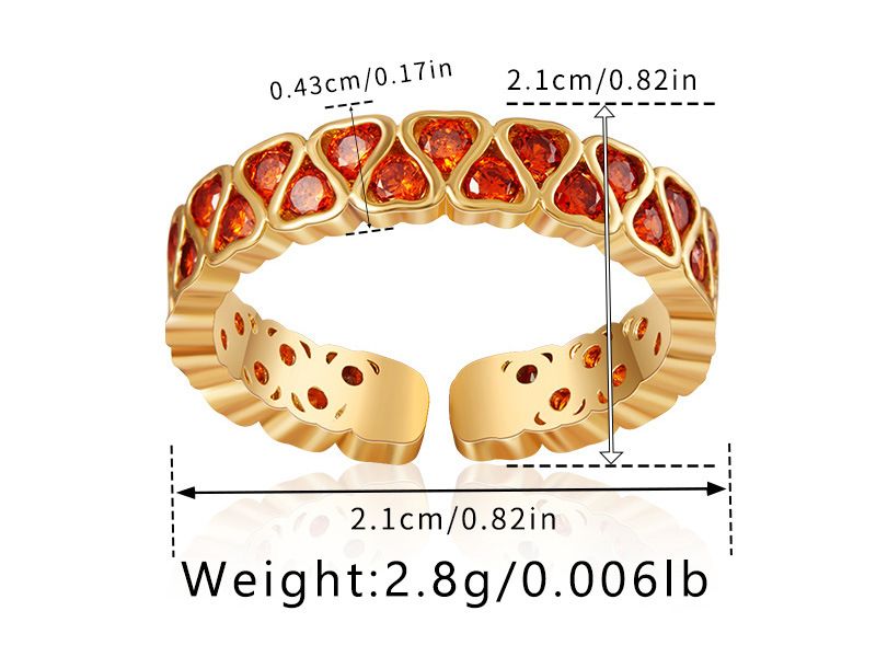 Anello di lusso leggero in zircone, vero oro galvanizzato, colore che preserva la trama del metallo, anello retrò francese, temperamento attivo, anello turchese_voghion.com
