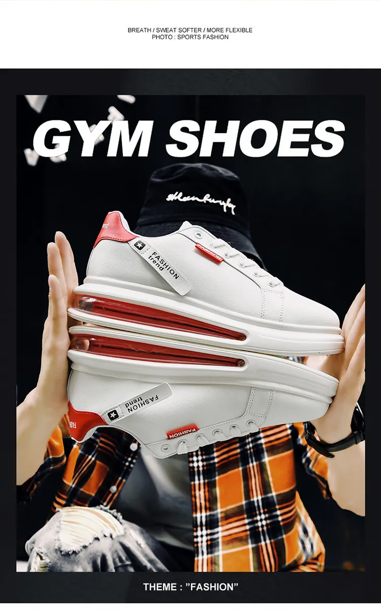Height Increasing Fashion Brand Sneakers Men Casual Soft Comfortable Pu Leather Breathable Flats Shoes for Man tenis_voghion.com