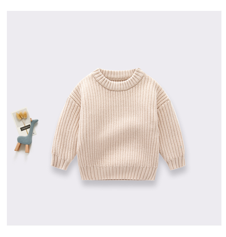 Ins hot style foreign trade cross-border children's clothing baby sweater baby boy girl child autumn and winter loose knitted jacket_voghion.com