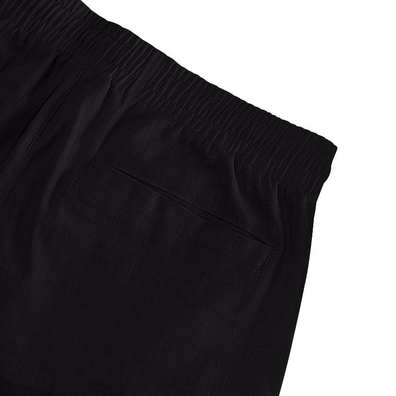 Pantalones cortos casuales de playa de lino con nudo de bambú para hombre de American Amikaji Outdoor Tactical Workwear de verano_voghion.com