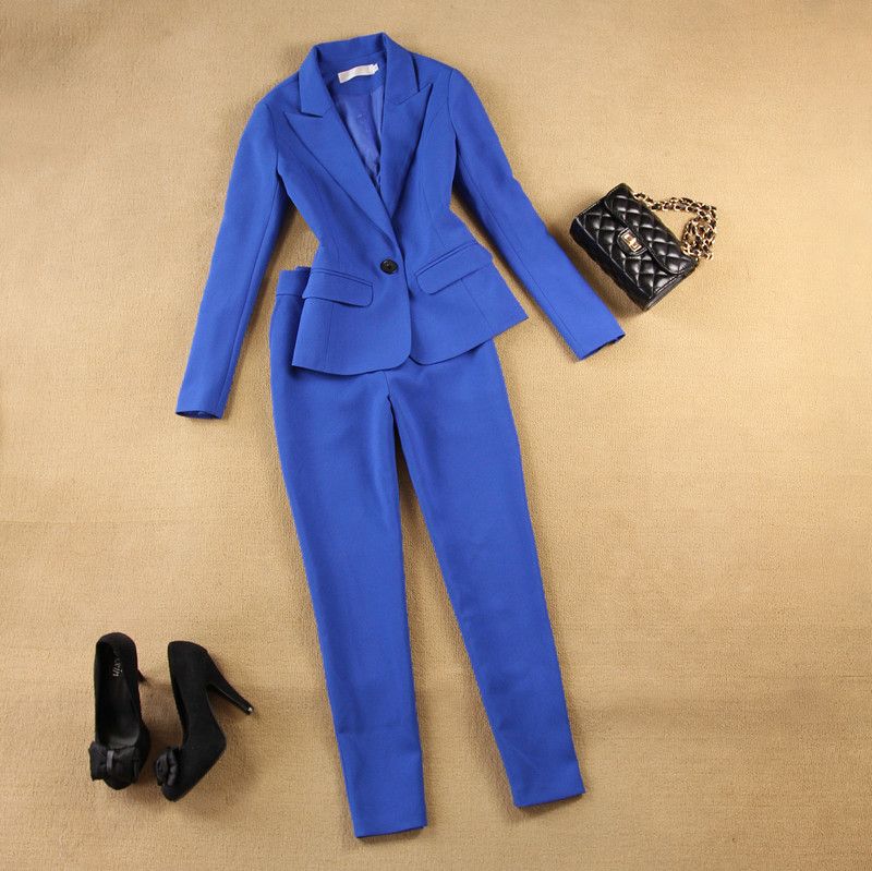 2025 Spring And Autumn New 2-Piece Set For Women British Style Small Blazer Suit + 9/10 Slim Fit Pants_voghion.com