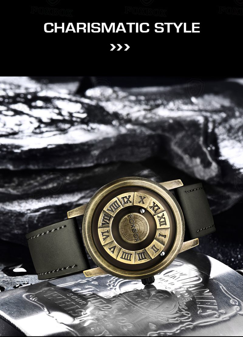 Neue personalisierte und kreative Herren-Quarzuhr mit magnetischer Aufhängung und Spiegel ohne Temperament, inländische Uhr_voghion.com