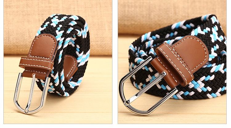 Unisex 39 color elastic woven elastic belt men's and women's belt canvas belt_voghion.com
