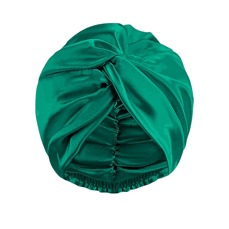 Touca de dormir dupla camada em seda, moderna, estilo europeu e americano, com torção cruzada, para banho, maquiagem e cuidados pessoais._voghion.com