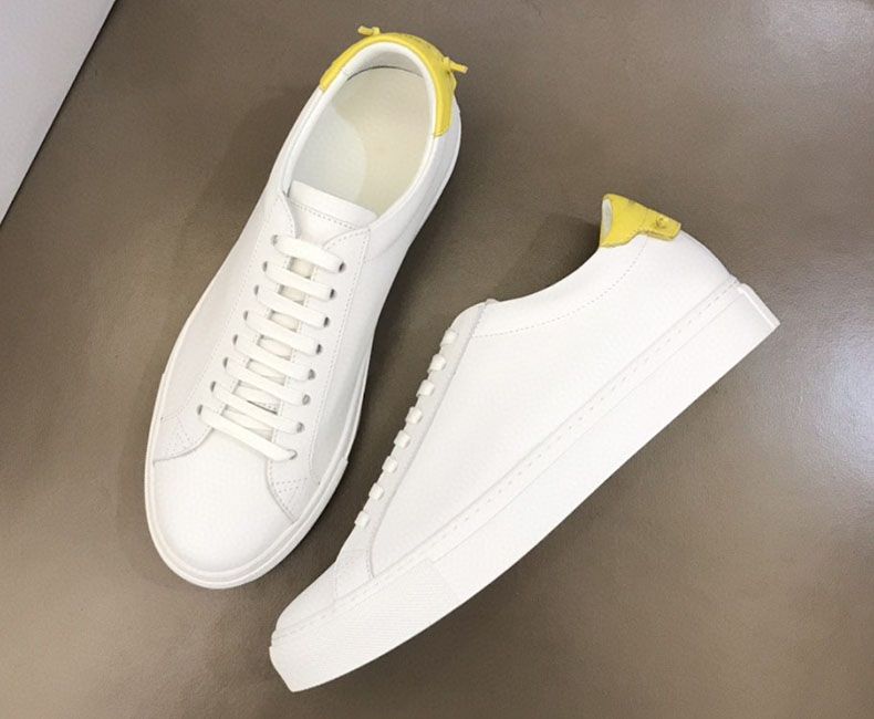 New Style Luxury Accessories Couple Style Lace-up White Sneakers Korean Version Breathable Casual Board Trendy Brand Men's Shoes_voghion.com