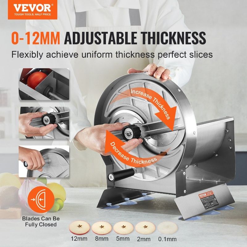 Slicing Fruit Commercial Steel Food Stainless Slicer 012mm Adjustable Ma Slicer 00.5 Cutter Vegetable Manual Thickness Machine_voghion.com
