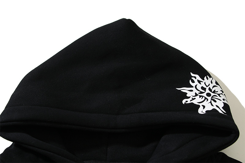 Herenhoodie met print Rising Sun herfst/winterhoodie_voghion.com