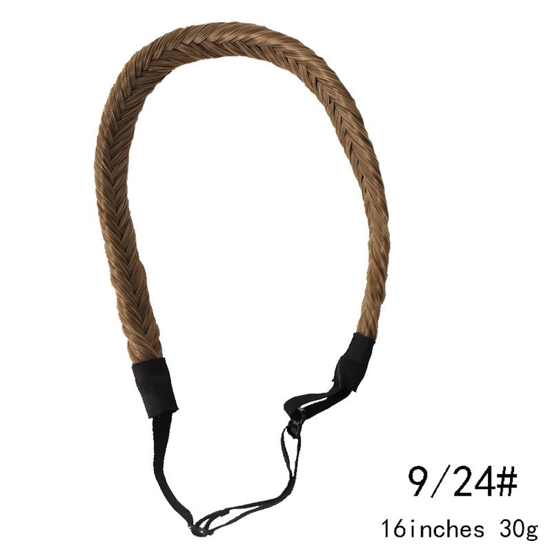 Parrucca Treccia a spina di pesce elastica 40cm alta temperatura treccia di seta fascia parrucca fascia_voghion.com