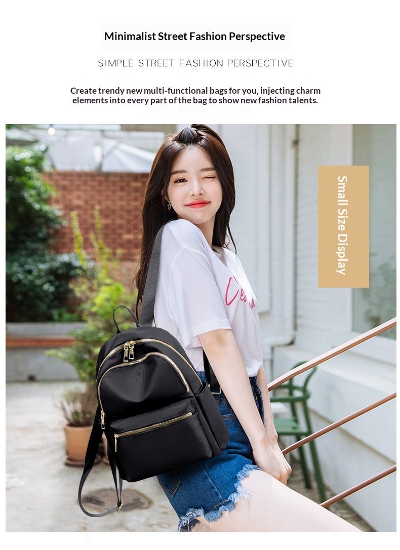 Satin Satin Factory Direct Sales 2024 New Trendy Korean Version Versatile Single Shoulder Crossbody Fashion Oxford Cloth Backpack_voghion.com