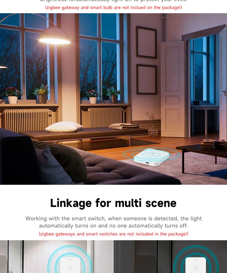 Sensore di presenza umana Tuya Zigbee WiFi 24G MmWave Rilevatore radar Controllo APP per protezione di sicurezza della casa intelligente_voghion.com