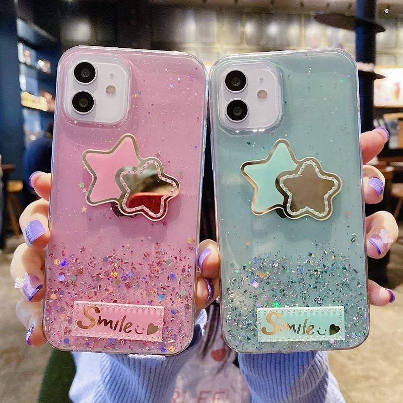 Bling glitter estrelas caso de telefone para samsung galaxy note 8 9 10 s20 s21 fe s22 ultra s10 lite s10e s9 s8 plus a72 macio bac_voghion.com