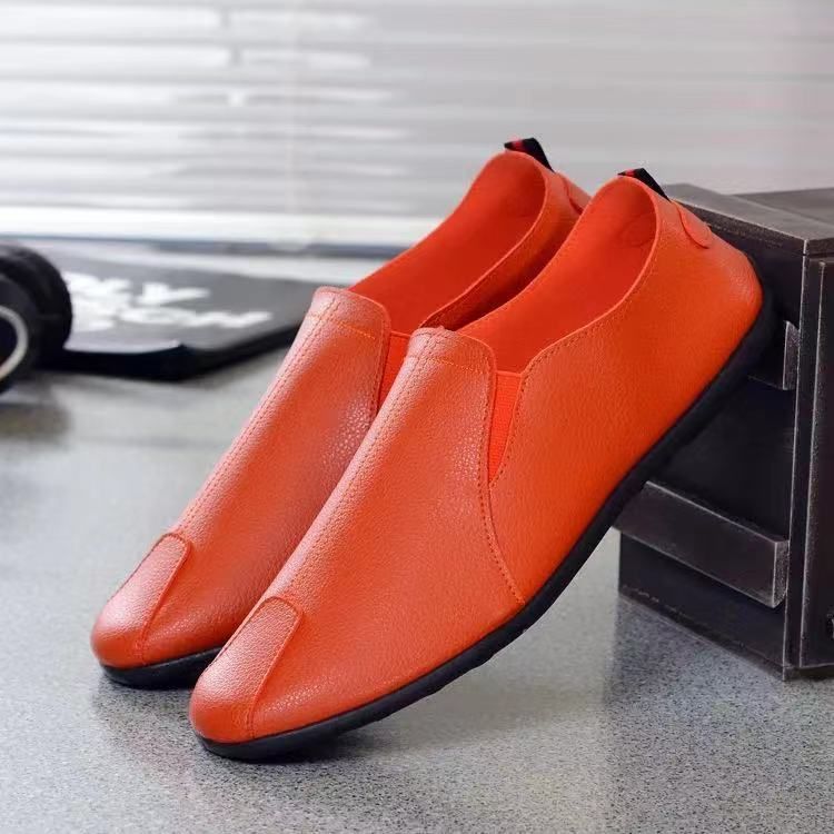 Scarpe basse da uomo in pelle morbida e piatta, stile casual, 2025, con un solo passo_voghion.com