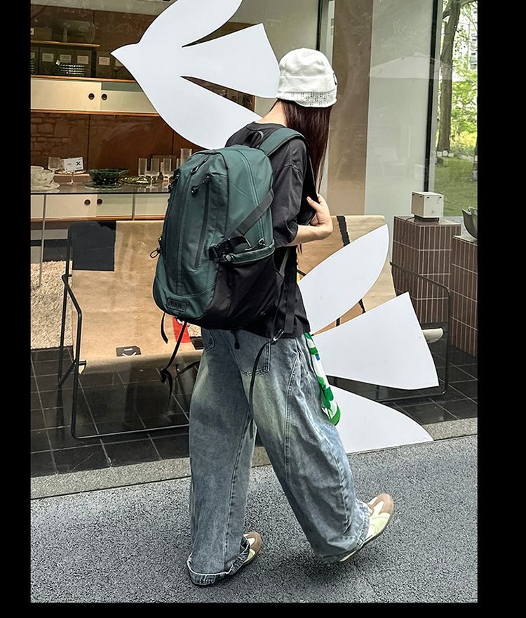 Plecak sportowy rowerowy w stylu roboczym, duża pojemność, krótkie wycieczki, podróże, wędrówki, torba szkolna dla kobiet_voghion.com