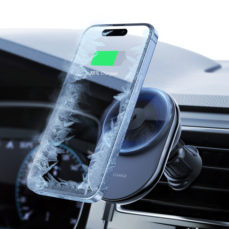 De nieuwe S16 Semiconductor Refrigeration Magnetische Zuignap Draadloze Autoladerhouder is geschikt voor iPhone 14_voghion.com