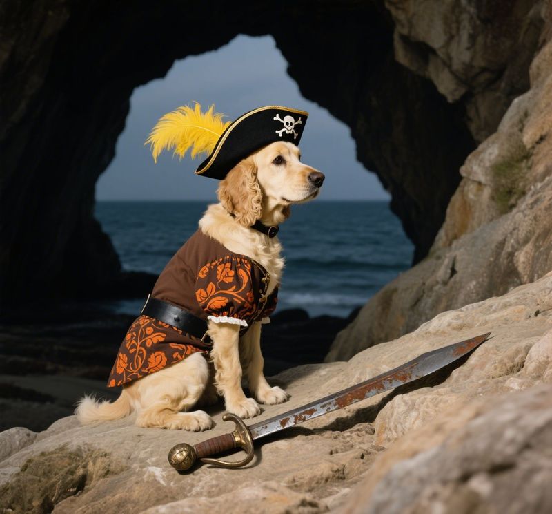 Pet Dog Halloween Hat Set Cosplay Pirate Costume_voghion.com