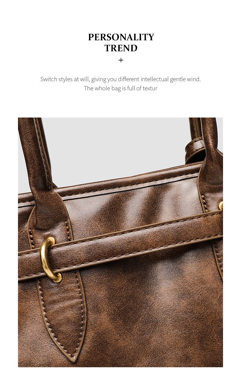 Borsa da dottore Celebrity Stesso stile Moda retrò marrone Valigetta Forma concava Design Borsa a tracolla singola Donna_voghion.com