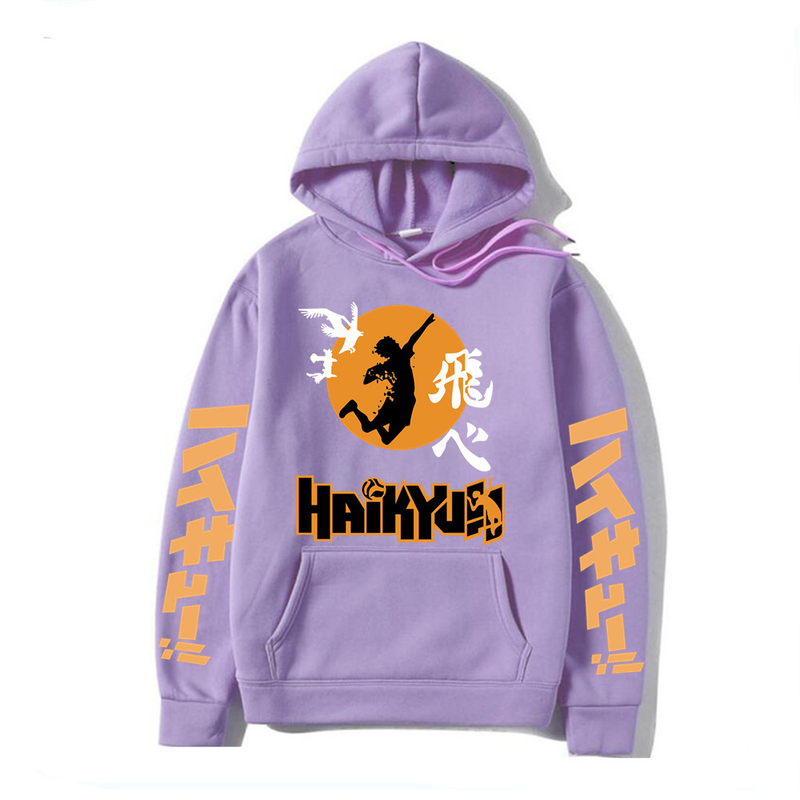 2023 Höst/vinter Nytt tryck Anime Volleyboll Ungdom Cartoon Day Anime Lös luvtröja för män och kvinnor_voghion.com