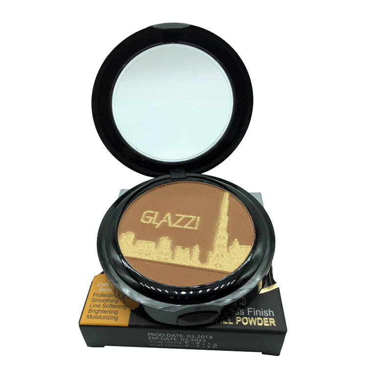 GLAZZI lucido, ombretto a tre colori, combinazione viso, profilo in polvere dorata, trucco_voghion.com