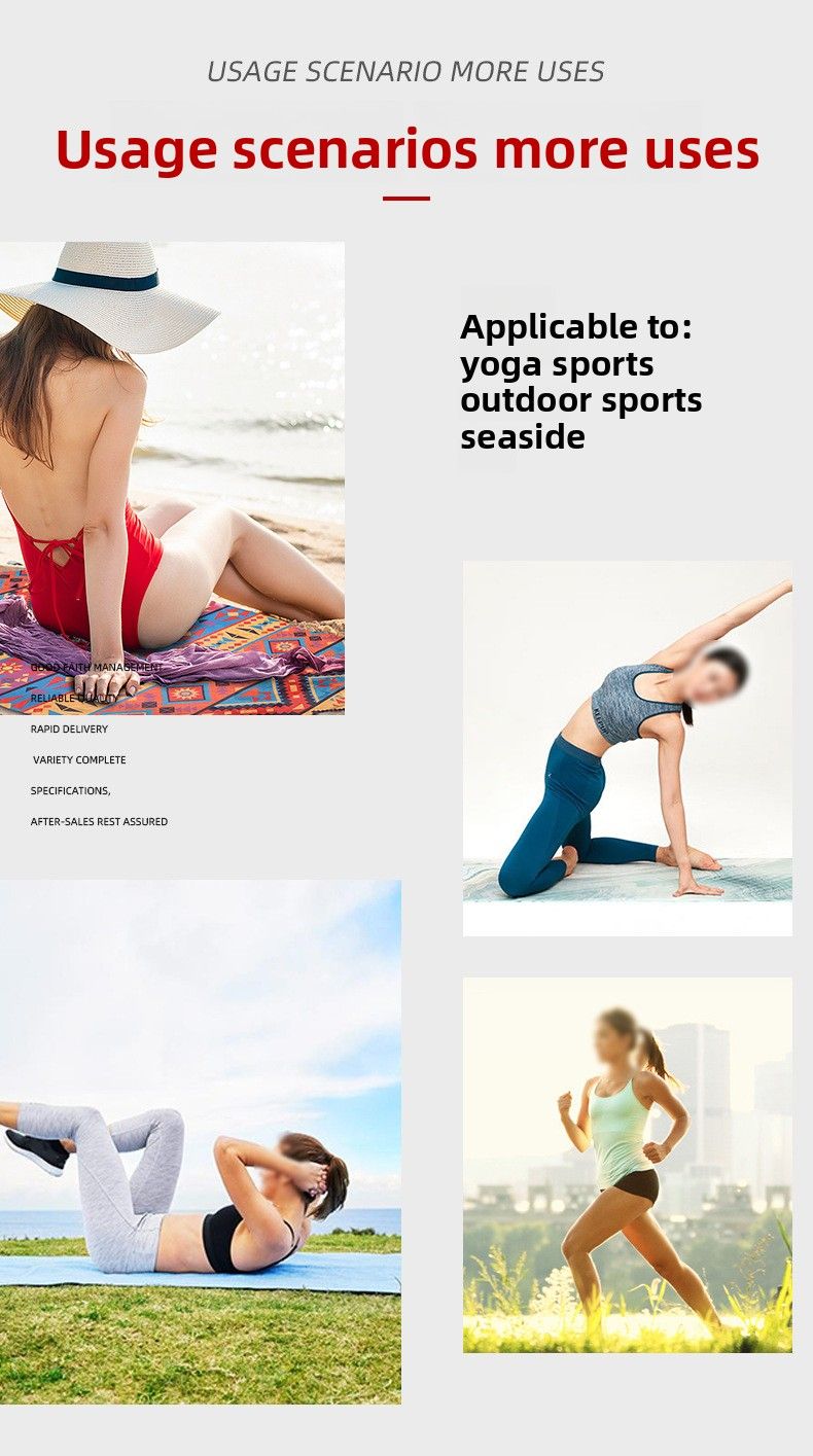 Mat handdoek, antislipmat, zweetabsorberend, draagbaar en aanpasbaar sporthanddoek voor yoga_voghion.com