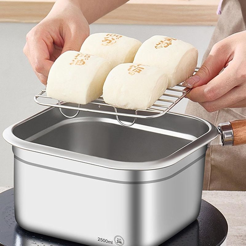 7-teiliges silbernes Camping-Kochgeschirr-Set (2500 ml) – Multifunktionaler Frittiertopf, ideal für Rucksackreisen und Campingabenteuer_voghion.com