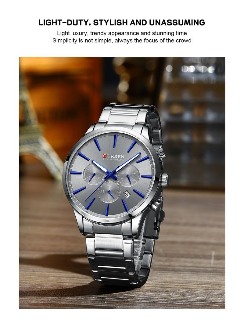 Men's Classic Business Watch With Round Dial, Date Display & Water Resistant, Quartz Movement, Alloy Strap Waterproof Business Watch Quartz Watch_voghion.com