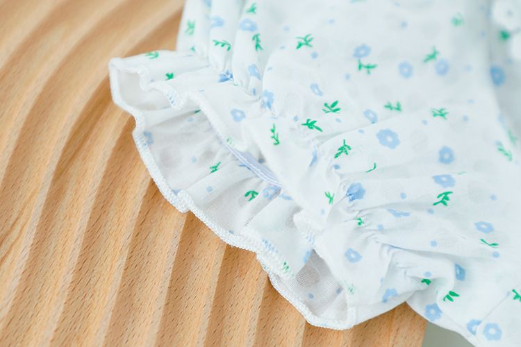 Barns sommar internetkändistjej 1-4 år gammal moderiktig och snygg kortärmad uppsättning, ryggsäckshorts för baby_voghion.com